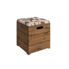 Puff Baú Rustic Line Móveis Mpo