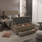 Puff Baú Sapateira Casal 138x50x48 Cm - Moveis Digital - Sued