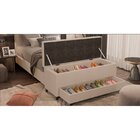 Puff Baú Sapateira Casal 138x50x48cm Móveis Digital Corano Be