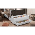 Puff Baú Sapateira Casal 138x50x48cm Móveis Digital Corano Br