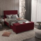 Puff Baú Sapateira Casal 138x50x48cm Móveis Digital Suede Ver