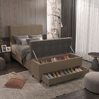 Puff Baú Sapateira King 193x50x48 Cm - Móveis Digital - Sued