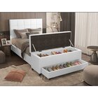 Puff Baú Sapateira King 193x50x48cm Móveis Digital Corano Bra