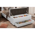 Puff Baú Sapateira King 193x50x48cm Móveis Digital Corano Bra