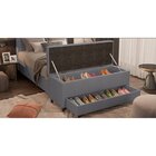 Puff Baú Sapateira Queen 158x50x48cm Móveis Digital Corano Ci