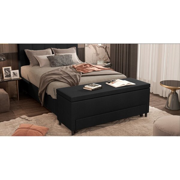 Puff Baú Sapateira Queen 158x50x48cm Móveis Digital Corano Pr