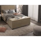 Puff Baú Sapateira Queen 158x50x48cm Móveis Digital Suede Are