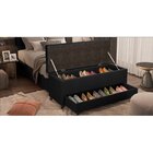 Puff Baú Sapateira Solteiro 88x50x48cm Móveis Digital Corano