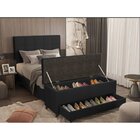 Puff Baú Sapateira Solteiro 88x50x48cm Móveis Digital Corano