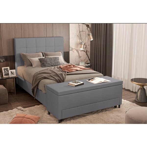 Puff Baú Sapateira Solteiro 88x50x48cm Móveis Digital Corano