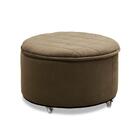 Puff Baú Sapateira Zeus Com Divisórias Marrom Castor