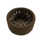 Puff Baú Sapateira Zeus Com Divisórias Marrom Castor