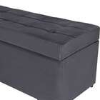 Puff Baú Vanessa Cinza 140 Cm