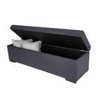 Puff Baú Vanessa Cinza 140 Cm