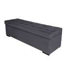 Puff Baú Vanessa Cinza 140 Cm