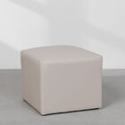 Puff Bel Bege Tecido Corino