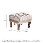 Puff Berger Com Tecido Poliéster - Bege Claro