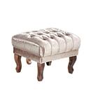 Puff Berger Com Tecido Poliéster - Bege Claro