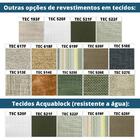 Puff Blendi Ozki  Madeira Eucalipto Cedro Tecido Composê Cinz