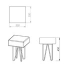 Puff Box Daf Mobiliário Dourado