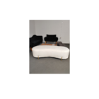 Puff Calçadeira Sala Decorativo Orgânico 1 60 Cm Boucle Bege