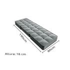 Puff Cama Decorativo Quadrado Dobrável 77x190x18cm Camila Vel