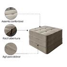 Puff Cama Decorativo Quadrado Dobrável 77x190x18cm Camila Vel