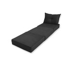 Puff Cama Dobrável 1 Travesseiro No Tecido Suede Quinto Sono