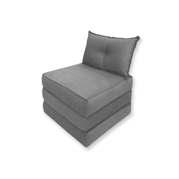 Puff Cama Dobrável 1 Travesseiro No Tecido Suede Quinto Sono