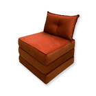 Puff Cama Dobrável 1 Travesseiro No Tecido Suede Quinto Sono