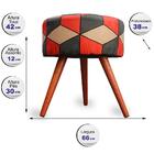 Puff Cama Inbox Kingston Redondo Com Pés Em Madeira Maciça Te