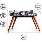 Puff Cama Inbox Londres Retangular Com Pés Em Madeira Maciça