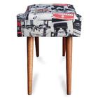 Puff Cama Inbox Londres Retangular Com Pés Em Madeira Maciça