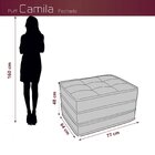 Puff Cama Para Sala De Estar Camila Light Cinza