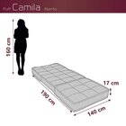 Puff Cama Para Sala De Estar Camila Light Marrom