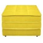 Puff Cama Solteiro Dobrável Camilla Veludo Amarelo - Global