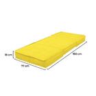 Puff Cama Solteiro Dobrável Camilla Veludo Amarelo - Global