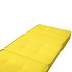 Puff Cama Solteiro Dobrável Camilla Veludo Amarelo - Global