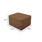 Puff Cama Solteiro Dobrável Camilla Veludo Cobre - Global