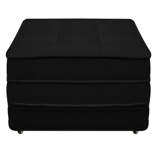 Puff Cama Solteiro Dobrável Camilla Veludo Preto - Global