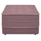 Puff Cama Solteiro Dobrável Camilla Veludo Rosê - Global