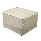 Puff Cama Solteiro Dobrável Camilla Veludo Slim Bege - Global