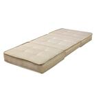 Puff Cama Solteiro Dobrável Camilla Veludo Slim Bege - Global