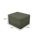 Puff Cama Solteiro Dobrável Camilla Veludo Slim Castor - Glob