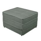 Puff Cama Solteiro Dobrável Camilla Veludo Slim Cinza  - Glob