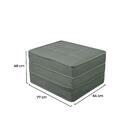 Puff Cama Solteiro Dobrável Camilla Veludo Slim Cinza  - Glob