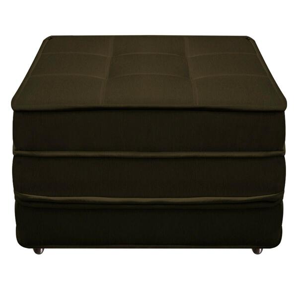 Puff Cama Solteiro Dobrável Camilla Veludo Slim Marrom - Glob