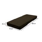 Puff Cama Solteiro Dobrável Camilla Veludo Slim Marrom - Glob