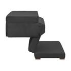 Puff Cama Solteiro Lúcia Suede D05 Cinza Escuro - Mpozenato