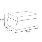 Puff Cama Solteiro Lúcia Suede D05 Marrom - Mpozenato